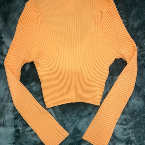 Forever 21 Bright Orange Ribbed Crop Top - Picture 2 of 2